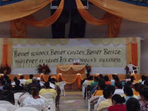 Better schools, Better citizens, Better Belize, Whatever it takes it's everybody's business.
